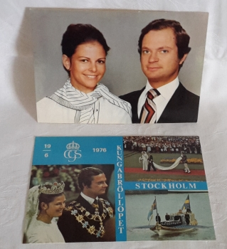 2 AK - Königin Silvia & Carl Gustaf