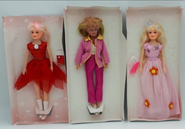 6 x Modepuppe Lucy Doll Toys - ca. 1980er Jahre - unbespielt