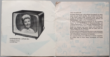 Bedienungsanleitung - Philips Fernsehgerät - 1950er Jahre