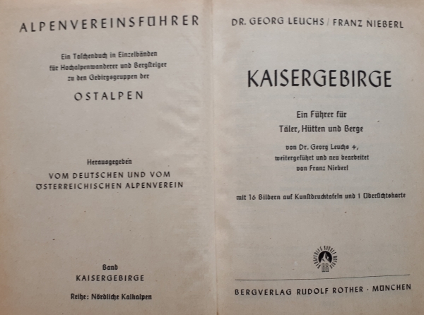 Alpenvereinsführer Kaisergebirge - 1956