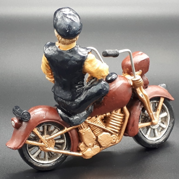 Motorradfahrer aus Kunstharz - ca. 1980er Jahre