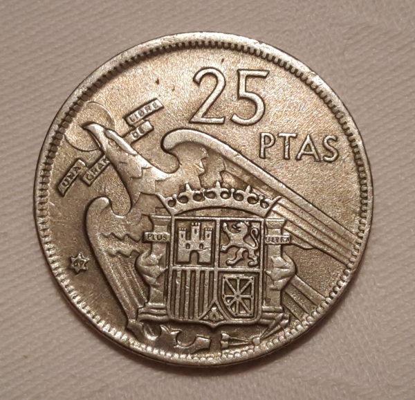 25 Pesetas Münze 1957 (69)