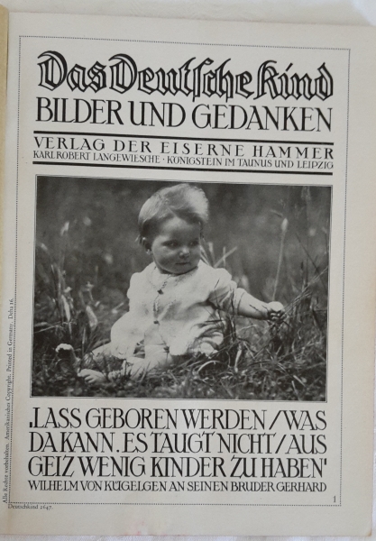 Der eiserne Hammer - Das Deutsche Kind um ca. 1930